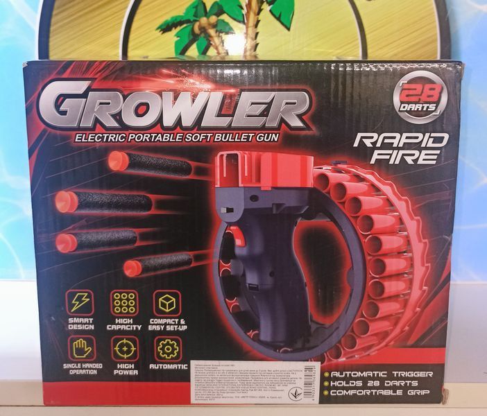 Игрушечное оружие автоматический бластер Growler H01 фото