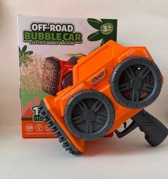Пістолет мильних бульбашок off-road bubblecar 139 отворів жовтогарячий KB1294 фото