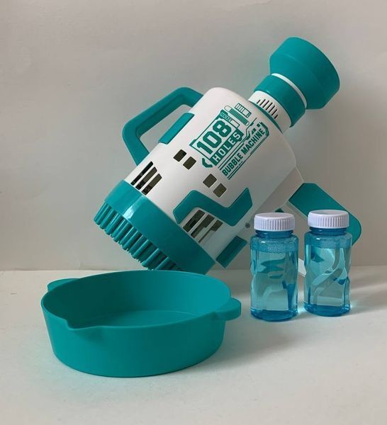 Пістолет мильних бульбашок Bubble launching machine 108 отворів бірюзовий KB1143-kk0597 фото