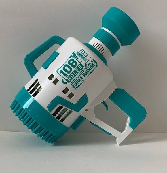 Пістолет мильних бульбашок Bubble launching machine 108 отворів бірюзовий KB1143-kk0597 фото