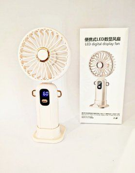 Вентилятор 20 см на акумуляторі білий WL-1566-kk1009 фото