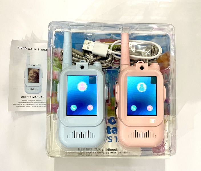 Відео-рації з екраном і відеочатом для дітей &mdash; HD Video Walkie Talkies (рожевий + блакитний) 16116-kk1144 фото