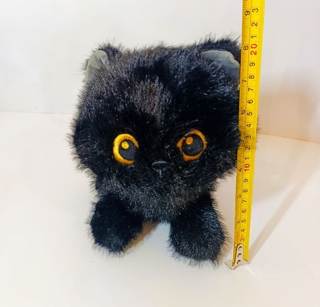 Мягкая игрушка &laquo;Черный котик&raquo; с гладкой шерсткой, 20 см 9920-kk1241 фото