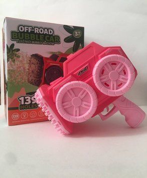 Пістолет мильних бульбашок off-road bubblecar 139 отворів рожева KB1294-kk0619 фото
