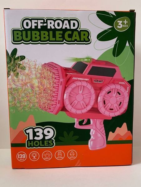 Пістолет мильних бульбашок off-road bubblecar 139 отворів рожева KB1294-kk0619 фото