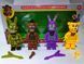 Набор фигурок FNAF Аниматроники 4 шт с электронными часами HG-3305 фото 1