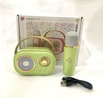Bluetooth караоке-система Retro (салатова) k-15-kk1163 фото