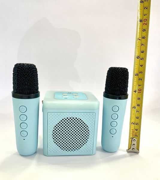 Караоке + Bluetooth Колонка + 2 Бездротові Мікрофони K12-kk1131 фото