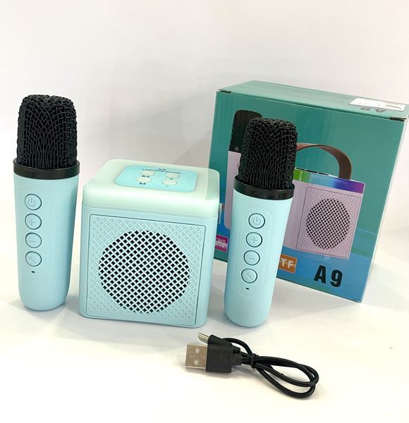 Караоке + Bluetooth Колонка + 2 Бездротові Мікрофони K12-kk1131 фото